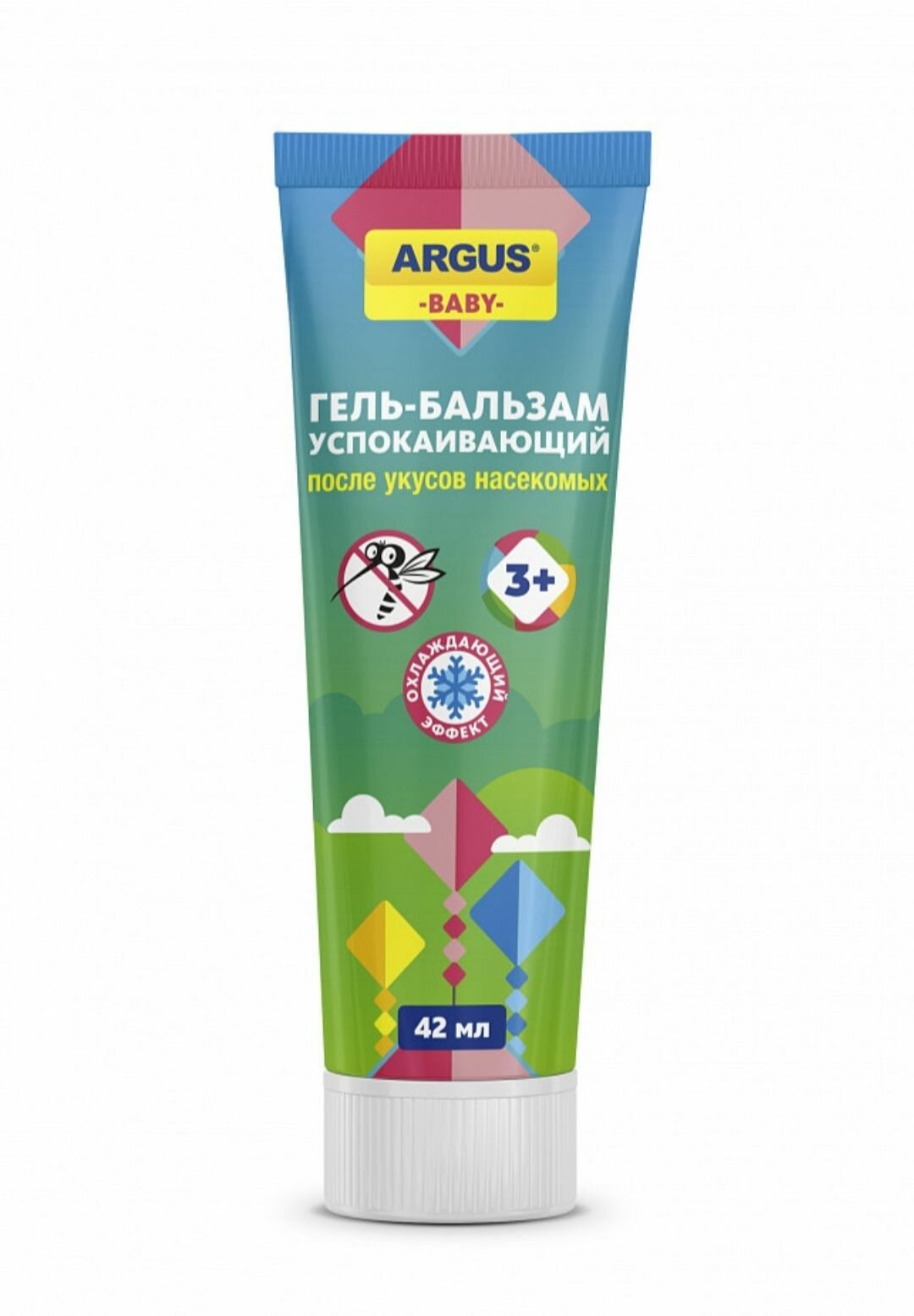ARGUS baby гельбальзам после укусов комаров 42 мл туба с экстрактами календулы ромашки и одуванчика от 3 1 шт
