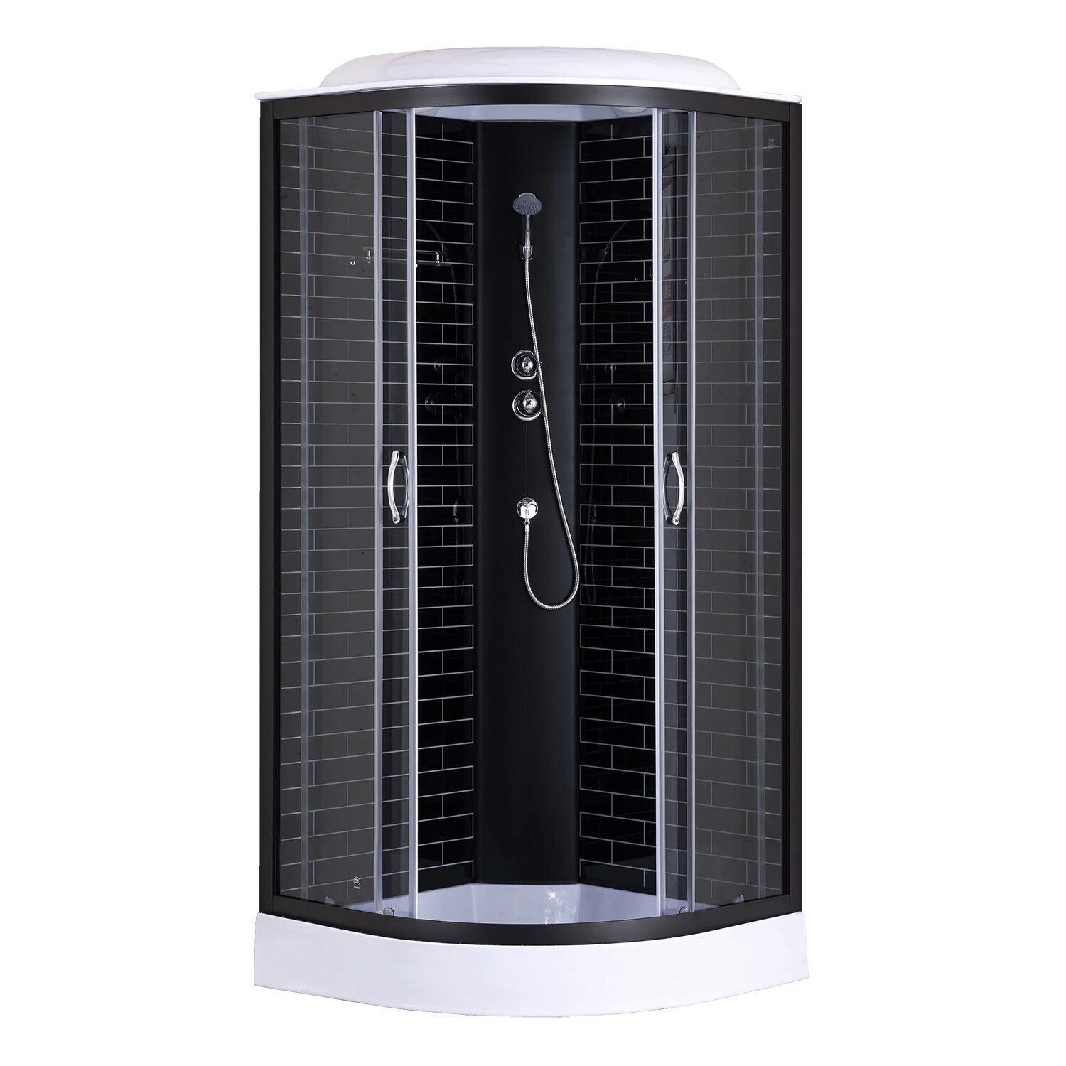 Душевая кабина Loranto sunway 80х80 поддон 13. черный cs-6680-13gb 80