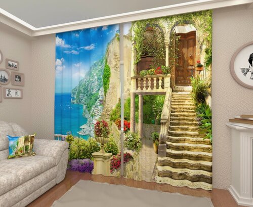 Изображение товара Фотошторы Арт Между небом и морем Габардин В: 260 см Ш: 2*145 = 290 см