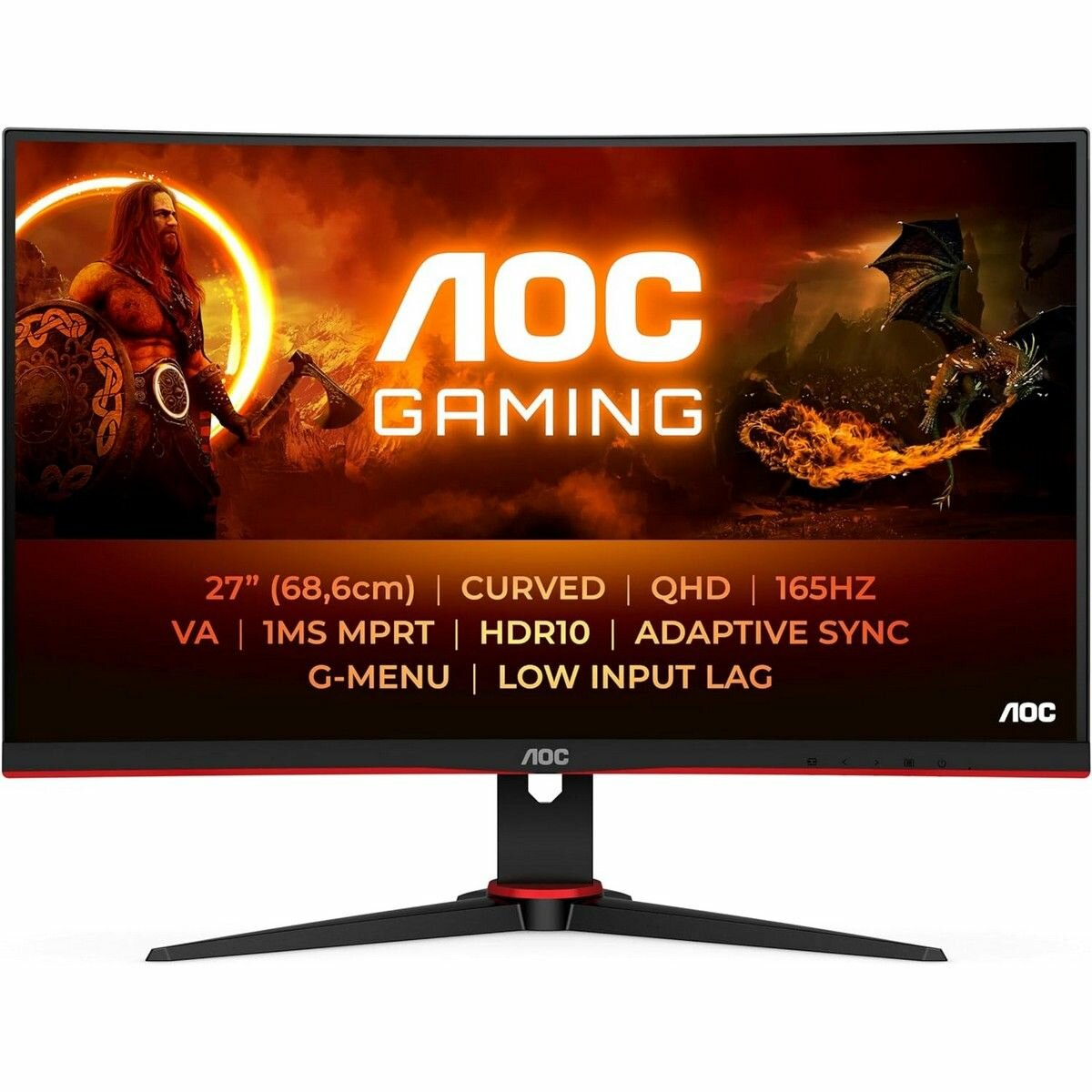 27" Монитор AOC CQ27G2SE, VA, 2560x1440, 165 Гц