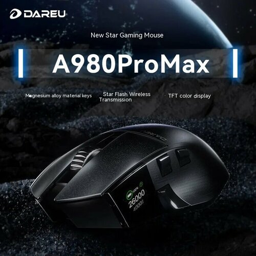 Dareu A980 Pro Max беспроводная игровая мышь A980 Pro MAX Black 6990₽