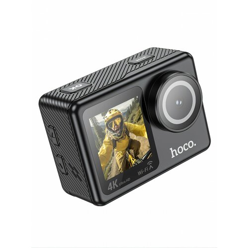 Экшн-камера Hoco DV101 4K 120fps черный 16MP с дисплеем гарантия зависит от условий продавца 4060₽
