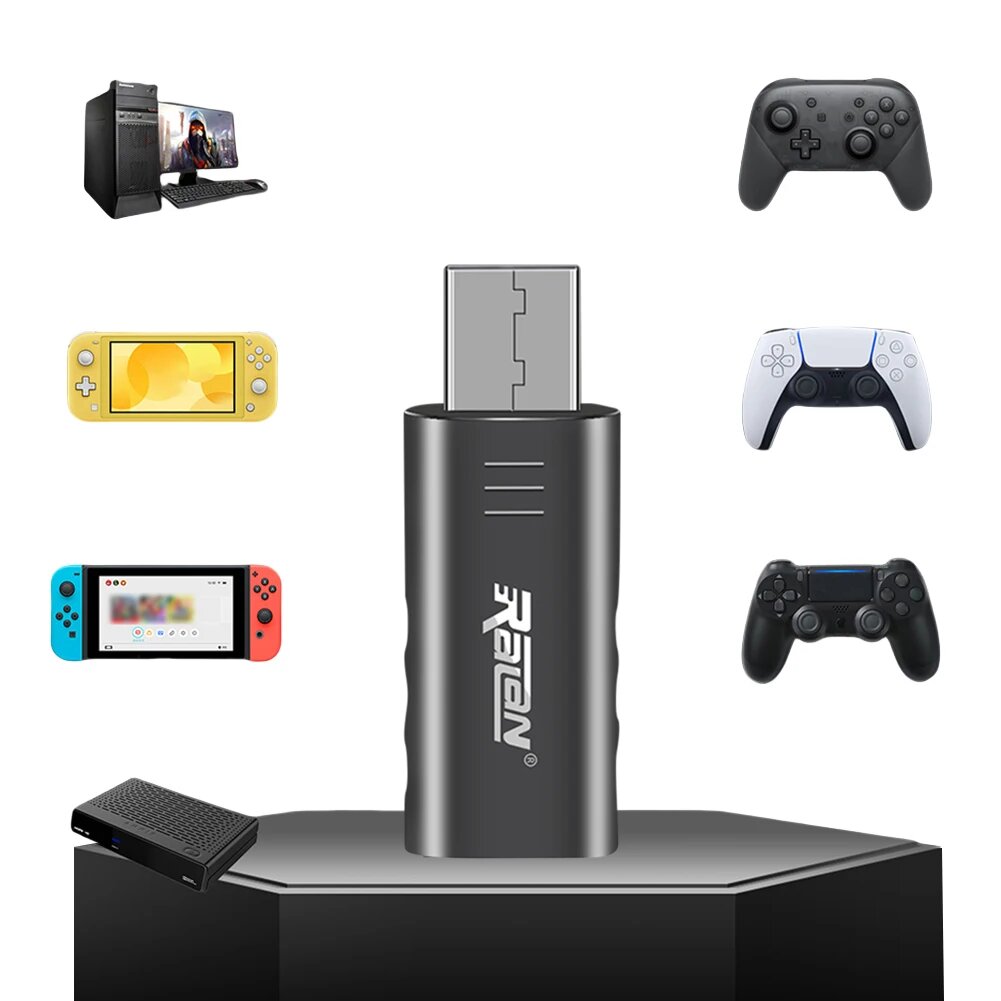Беспроводной адаптер USB-приемник Bluetooth-совместимый преобразователь геймпада 5,3