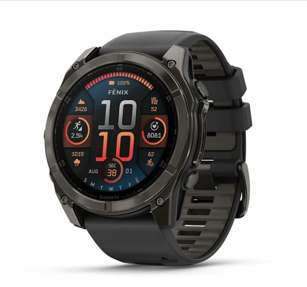Часы Garmin Fenix 8, 51mm, Amoled Sapphire Titanium Carbon Gray (010-02905-21)