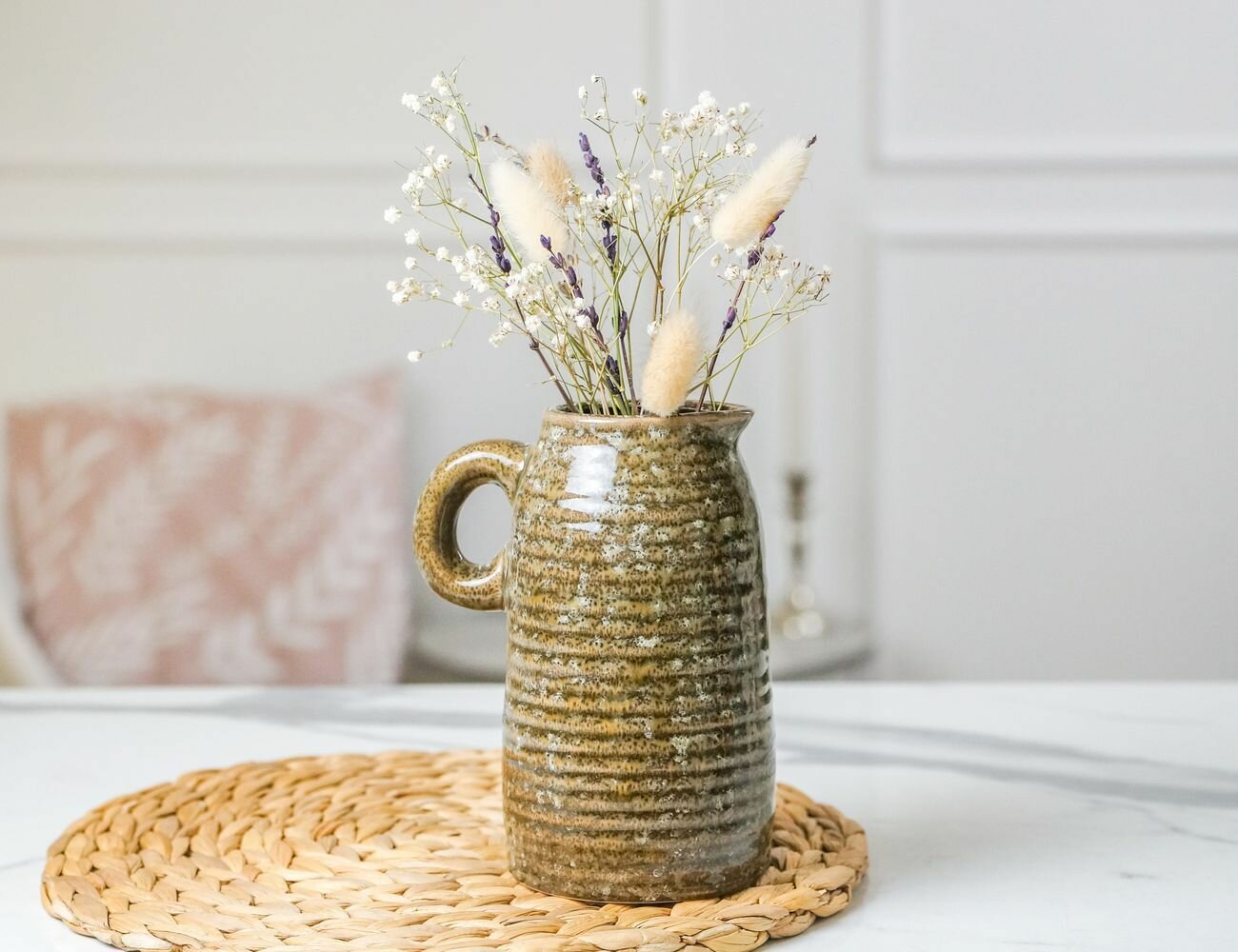 Декоративная ваза-кувшин сильвин керамика коричневая 17 см Koopman International 95202580-1