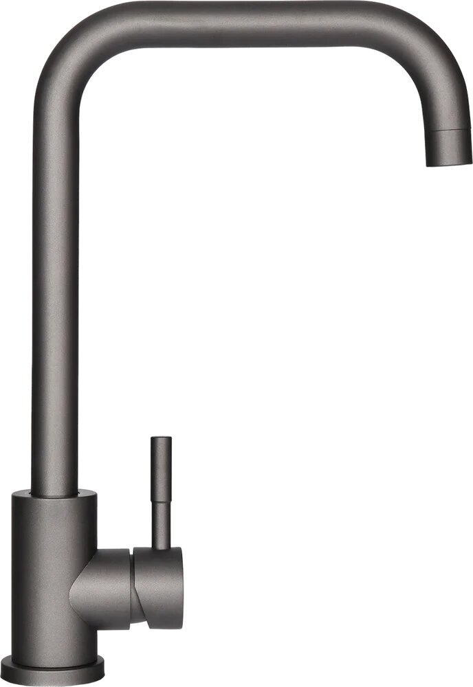 Смеситель для кухни Wisent W4998-4-U серый черный однорычажный матовый с поворотным изливом китайский