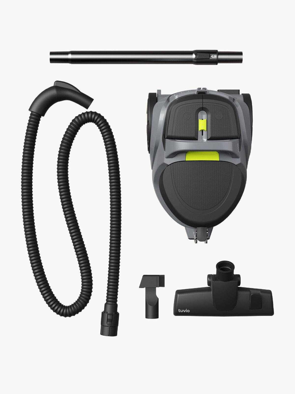 Безмешковый циклонный пылесос для дома Tuvio TVC01C, 1800 Вт, серый