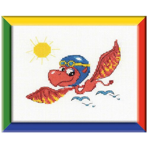 фото Нв-118 набор для вышивания riolis 'дракон-пилот', 16*13 см риолис