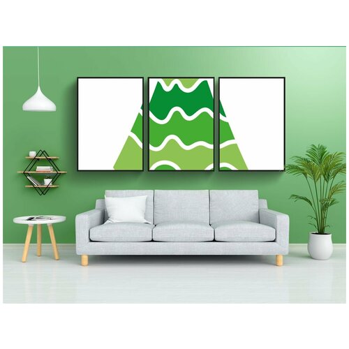 фото Набор модулных постеров для интерьера "дерево, рождественская елка, рождество" 60x90 см. в тубусе, без рамки lotsprints