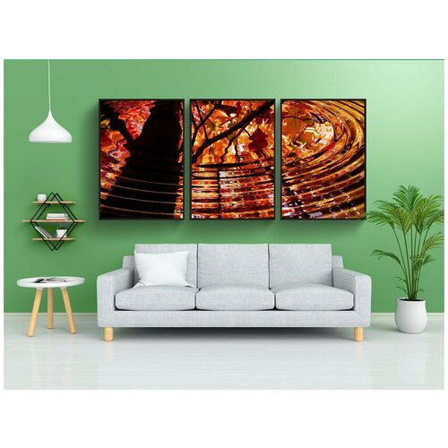 фото Набор модулных постеров для интерьера "дерево, отражение, зеркала" 60x90 см. в тубусе, без рамки lotsprints