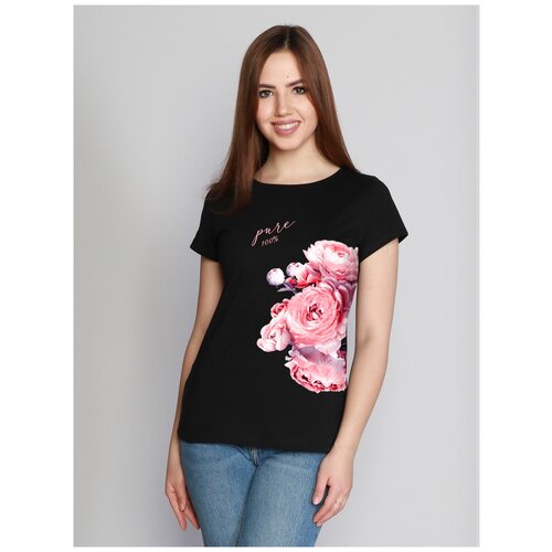 фото Футболка margo, размер 48, черный