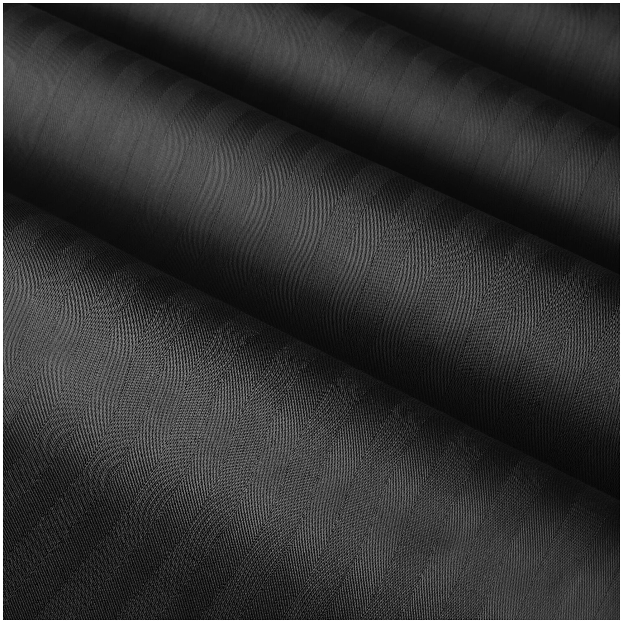 Комплект постельного белья Verossa Stripe, евростандарт, страйп-сатин, black - фотография № 6