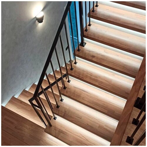 Умная подсветка лестницы с накладными датчиками движения, Uzens StairsLight, однотонная, комплект, тёмное дерево