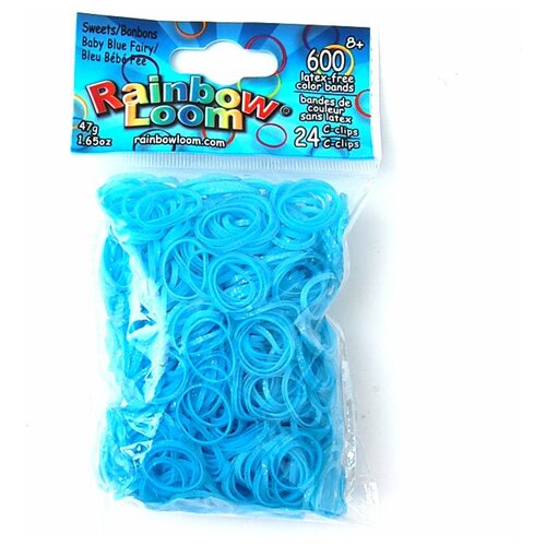 фото Резинки для плетения браслетов rainbow loom светло- голубые леденцы, sweets baby blue (b0113)