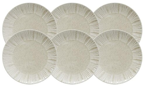 Набор 6 тарелок обеденных (песочный) Solaris (Maxwell&Williams)