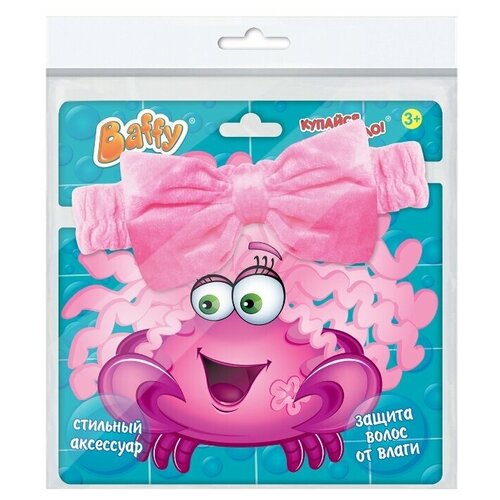фото Повязка-резинка на голову "бантик" (нежно-розовый) baffy