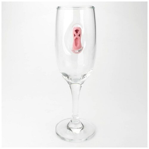 Фужер для шампанского с розовым пуантом