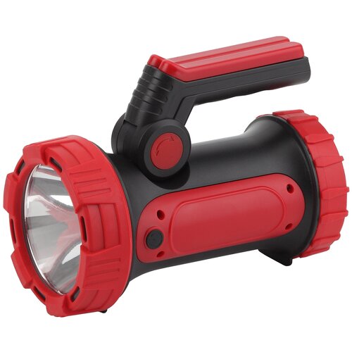 фото Фонарь-прожектор эра pa-704, 10 вт smd + боковой cob, литиевый аккумулятор 6000 мач/3,7 v, ip65,microusb, красно-чёрный