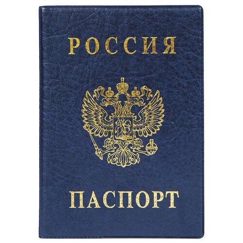Обложка для паспорта DPSkanc 231915, синий обложка для паспорта золотой черный