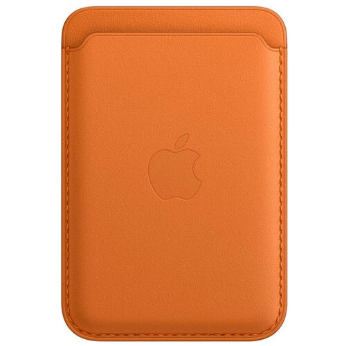 фото Кожаный чехол-бумажник apple magsafe для iphone цвета «золотистая охра»
