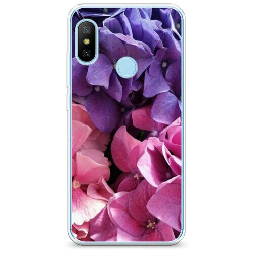 фото Силиконовый чехол "гортензии" на xiaomi redmi 6 pro / сяоми редми 6 про case place