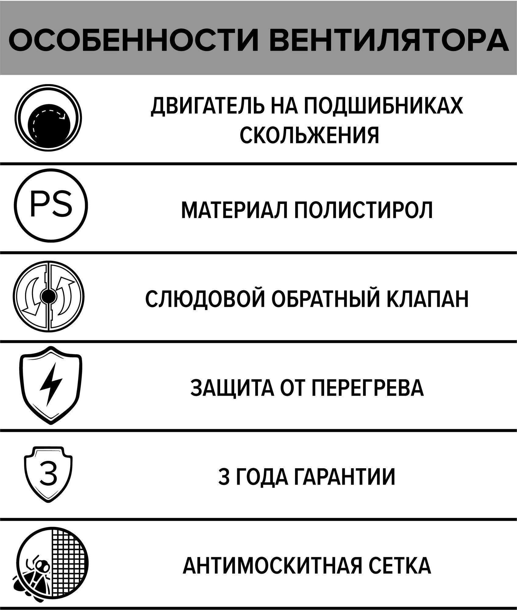 Вентилятор D125 B 5S C с обр клапаном, антимоскитной сеткой AURAMAX - фотография № 6