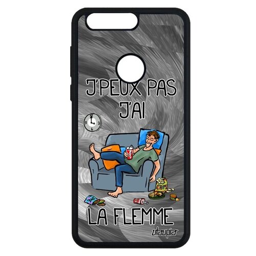 фото Модный чехол на смартфон // honor 8 // "не могу - мне лень!" принт повод, utaupia, серый