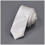 Белый церемониальный галстук с узорами 843587 - изображение