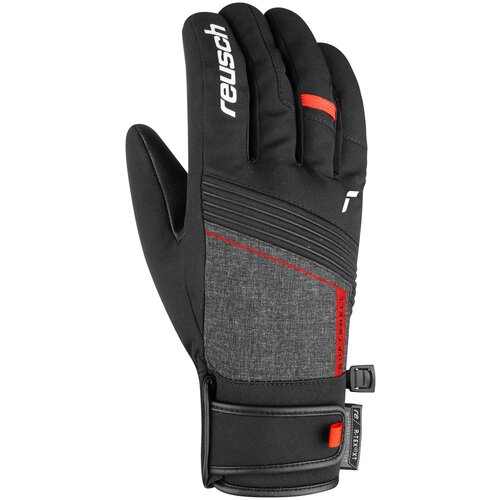 фото Перчатки reusch luca r-tex xt размер 8.5, 7680 blck/blck melang/fire red