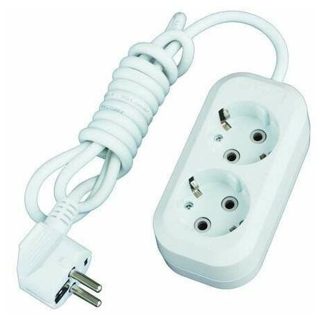 Удлинитель 2х5м с заземл. 13А IP20 Е-302 АБС-пл. ПВС 3х1 UNIVersal 9631974