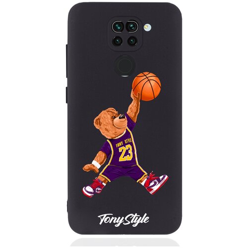 Черный силиконовый чехол для Xiaomi Redmi Note 9 Tony Style баскетболист с мячом черный силиконовый чехол tony style для xiaomi redmi 9t tony style баскетболист с мячом для сяоми редми 9т