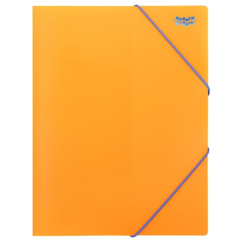 фото Мульти-пульти папка на резинке, а4, пластик, оранжевый
