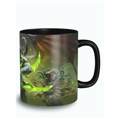 Кружка черная игры world of warcraft варкрафт - 3567