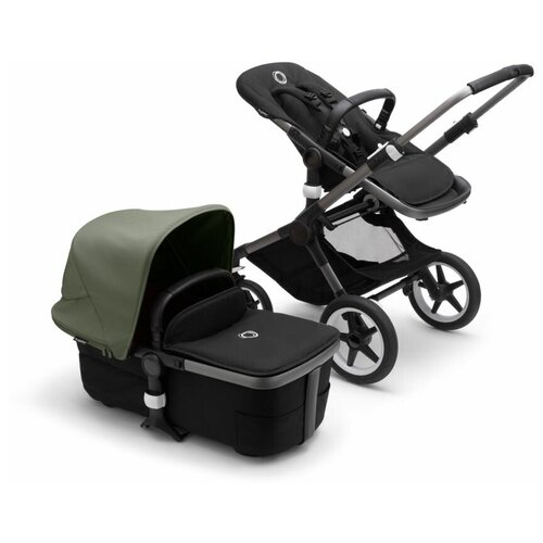 Детская коляска 2 в 1 Bugaboo Fox3 Black/Grey melange/Morning pink