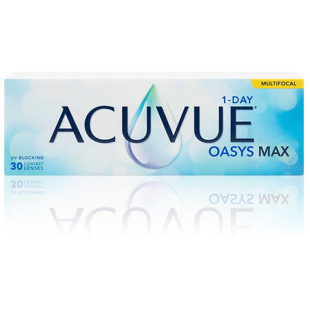 Контактные линзы ACUVUE Oasys Max 1-day Multifocal, 30 шт., R 8,4, D -4,25, ADD: средняя, 1 уп.