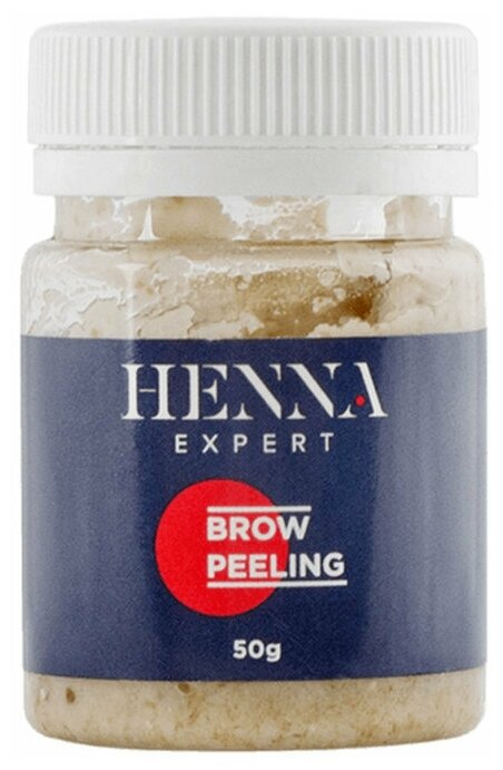 Henna Expert Пилинг для бровей 4 масла и овсяные хлопья 50 г / Пилинг для бровей Хенна Эксперт