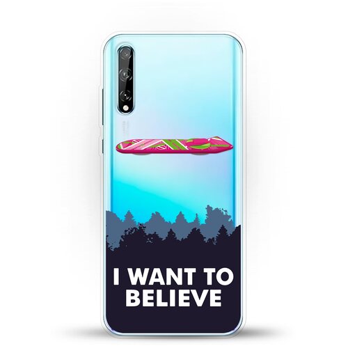 фото Силиконовый чехол i want to believe на huawei y8p andy & paul