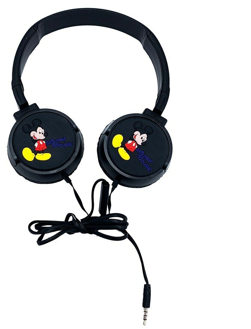 Наушники детские KT-3156 Mickey Mouse Black