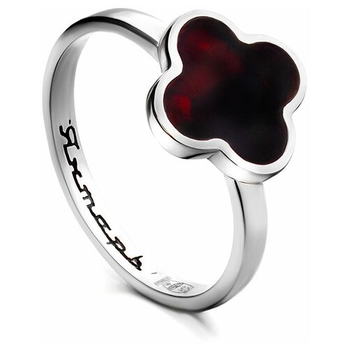 фото Amberholl изящное кольцо «монако» янтарь® из серебра и натурального вишнёвого янтаря
