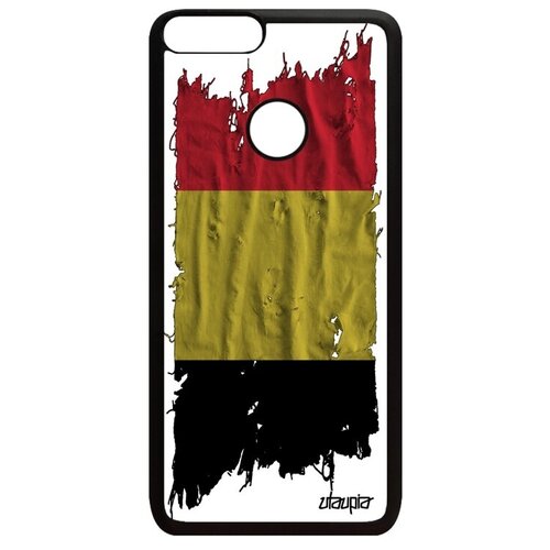 фото Красивый чехол на телефон // huawei p smart 2018 // "флаг бельгии на ткани" стиль государственный, utaupia, белый