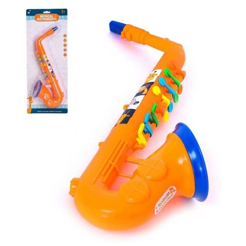 Игрушка музыкальная саксофон Зверята, цвета