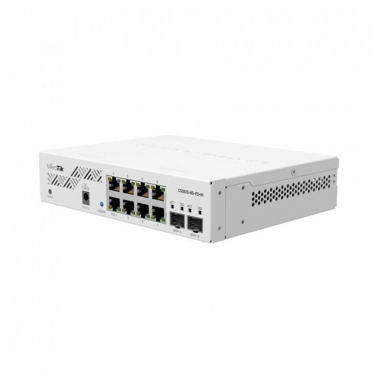 Mikrotik Сетевое оборудование CSS610-8G-2S+IN Cloud Smart Switch Коммутатор 8x1Gbit, 2SFP+, настольный корпус