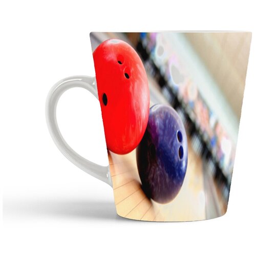 фото Кружка-латте coolpodarok боулинг шары для боулинга игра оранжевый синий