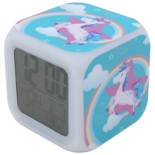 Детский настольный электронный будильник с подсветкой детские электронные настольные часы ночник Единорог МихиМихи 69000₽