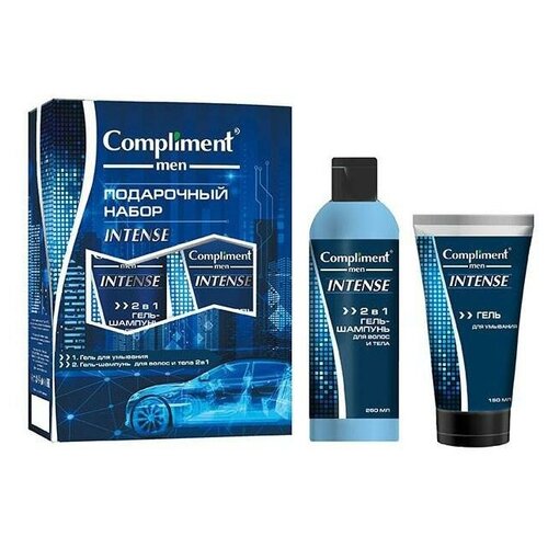 Compliment men ПН 1930 Intense (Гель-шампунь для волос 2в1 250мл+Гель для умывания 150мл) / наборы