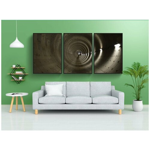 фото Набор модулных постеров для интерьера "туннель, копать, глубокий" 60x90 см. в тубусе, без рамки lotsprints