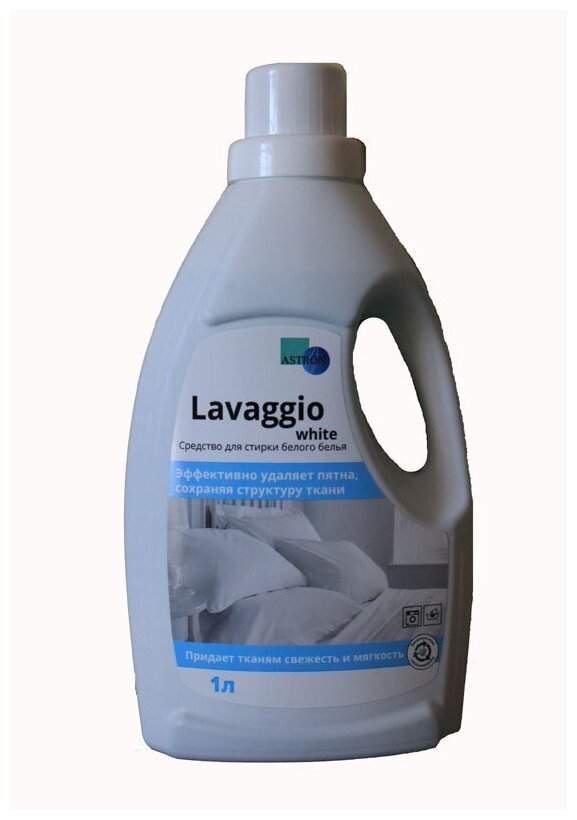 Lavaggio white, гель для стирки белья светлых тонов, флакон 1 л