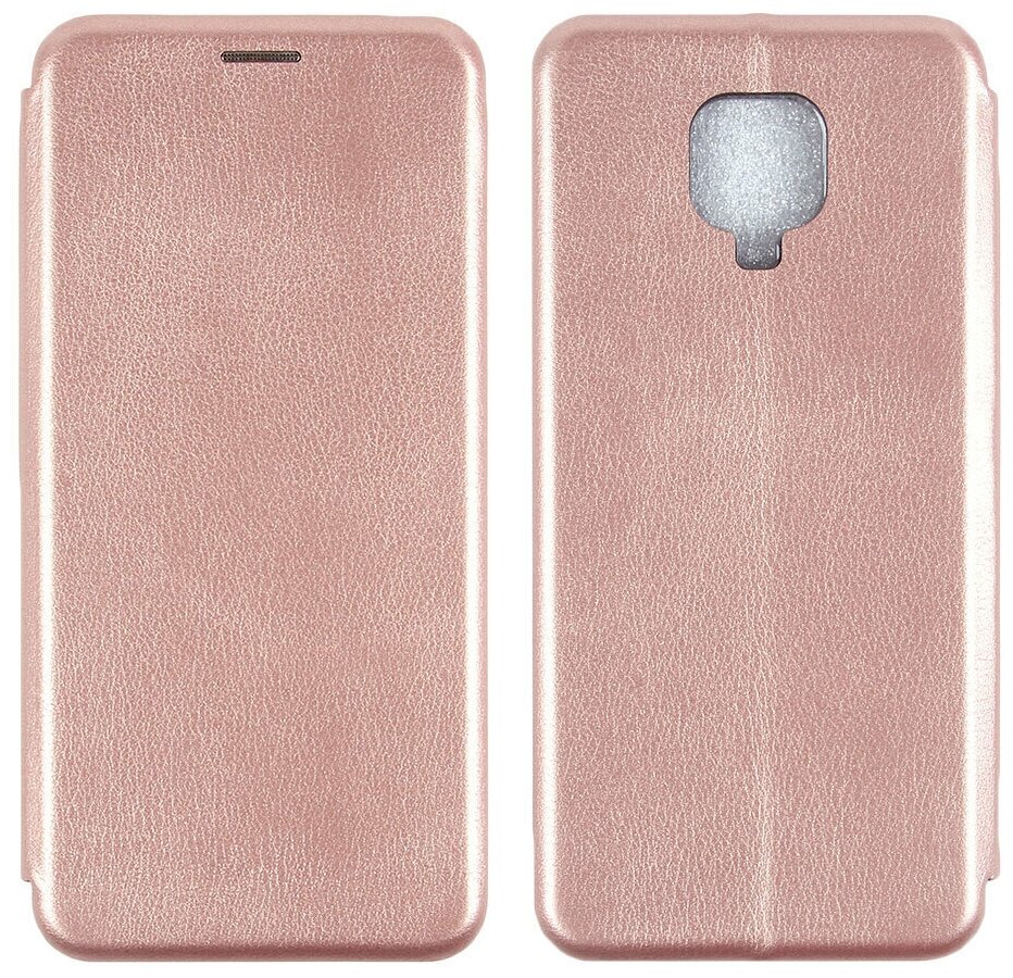 Чехол-книжка для Xiaomi Redmi Note 9S, розовое золото