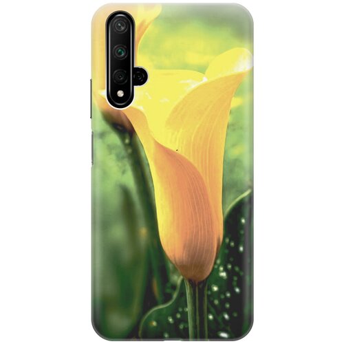 фото Силиконовый чехол на honor 20 / huawei nova 5t / хонор 20 / хуавей нова 5т с принтом "желтые каллы gosso