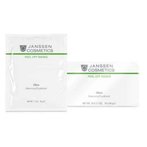 фото Janssen olive-hydration - альгинатная anti-age ультраувлажняющая маска с маслом оливы и экстрактом оливковых листьев 10 х 30 гр janssen cosmetics